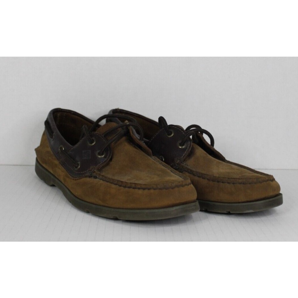 Sperry Top-Sider A/O 2-Eye Tumbled Light Brown Suede Men's Boat Shoes Size 9.5 M
